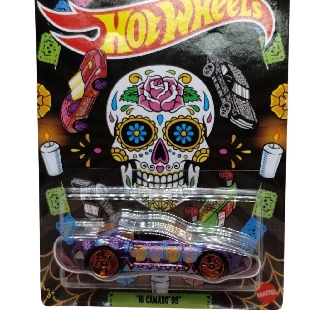 Hot Wheels '33 Ford Lo Boy & '16 Camaro SS 2023 Halloween Día de Los Muertos